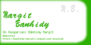margit banhidy business card