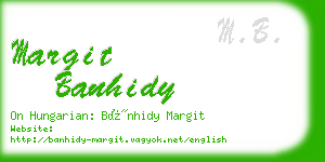 margit banhidy business card